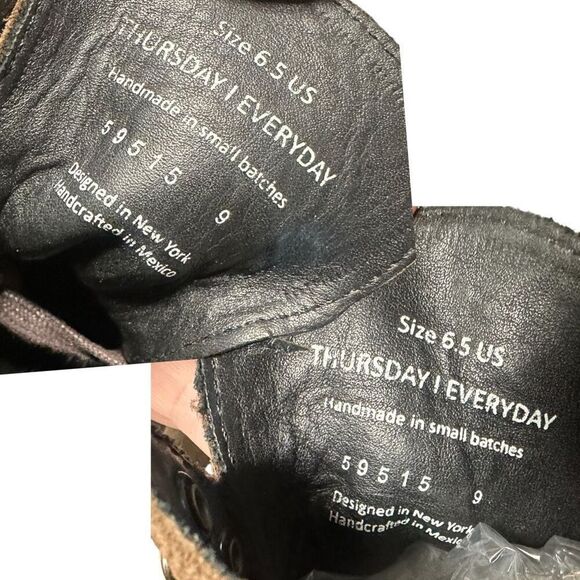 Thursday Boot Co. Women’s Captain Boots GoodYear Welt Lace-Up Cap Toe Size 6.5 - Picture 12 of 16